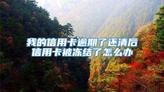 我的信用卡逾期了还清后信用卡被冻结了怎么办