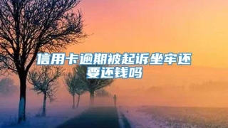 信用卡逾期被起诉坐牢还要还钱吗