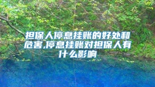 担保人停息挂账的好处和危害,停息挂账对担保人有什么影响