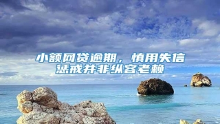 小额网贷逾期,慎用失信惩戒并非纵容老赖