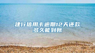 建行信用卡逾期12天还款多久能到账
