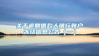 关于逾期借款人银行账户冻结信息公告(一)