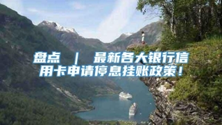 盘点 ｜ 最新各大银行信用卡申请停息挂账政策！