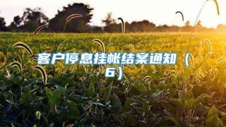 客户停息挂帐结案通知(6)