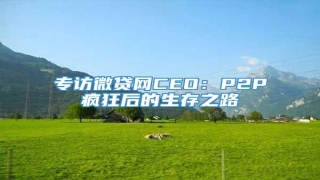 专访微贷网CEO:P2P疯狂后的生存之路
