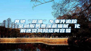 奔驰“漏油”车事件追踪:金融服务费深藏猫腻,化解还贷风险谈何容易