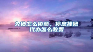 欠债怎么协商,停息挂账代办怎么收费